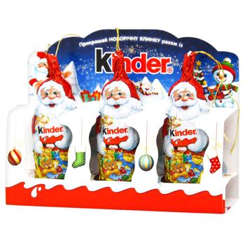 Kinder Santa Claus Chocolate Figure 3pcs 45g - buy, prices for COSMOS - photo 1