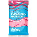 Dobra Gospodarochka Delikat Pink Latex Gloves size S