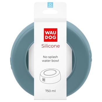 Миска-непроливайка Waudog Silicone сірий 750мл