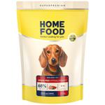 Home Food Dry Food with Duck and Turkey for Adult Dogs of Small Breeds 1.6kg