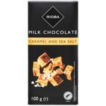 Rioba Milk Chocolate with Caramel and Sea Salt 100g