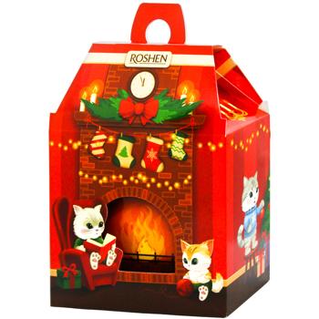 Набор сладостей новогодний Roshen Новогодний камин 665г - купить, цены на КОСМОС - фото 1