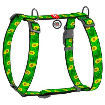 Waudog Nylon H-Shaped Harness for Dogs with QR Passport 30-40cm/15mm with Avocado Design - buy, prices for MasterZoo - photo 1