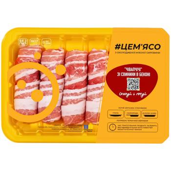 Чівапчічі зі свинини #ЦЕМ'ЯСО в беконі охолоджені 500г - купити, ціни на METRO - фото 1