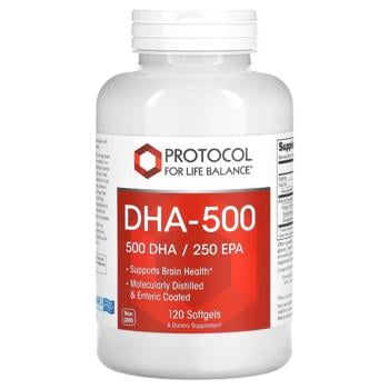 Protocol for Life Balance, Dha- 500mg  120 sgels - купити, ціни на Біотус - фото 1