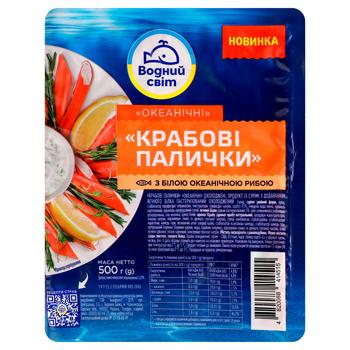 Vodnyi Mir Oceanic Chilled Crab Sticks 500g - buy, prices for MegaMarket - photo 1