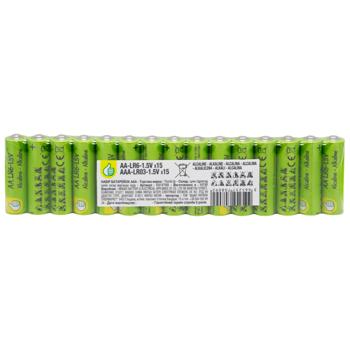 Auchan Set of Batteries AA 15pcs and AAA 15pcs