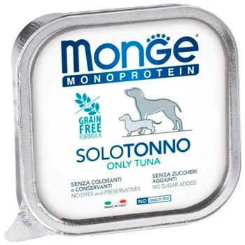 Корм вологий Monge Monoprotein Solo з тунцем для собак всіх порід 150г - купити, ціни на MasterZoo - фото 1