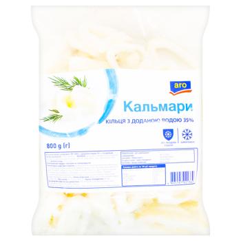 Кальмар Aro кільця свіжоморожені глазуровані 800г