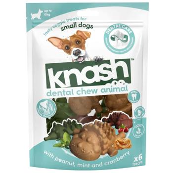 Лакомство Knash Animals для ухода за полостью рта у собак малых пород с арахисом, мятой и клюквой 150г - купить, цены на MasterZoo - фото 1