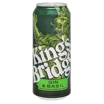 King's Bridge Gin&Basil Highly Carbonated Low-Alcohol Drink 7% 0.5l - buy, prices for EKO Market - photo 2
