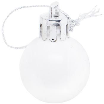 Christmas Magic Matte White Christmas Ball 3cm