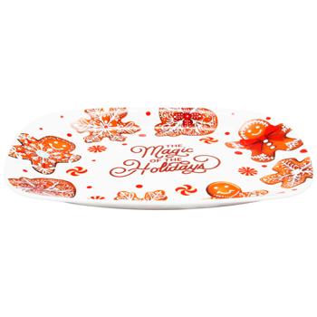 Тарелка Bormioli Rocco Magic Holidays прямоугольная 28x20см - купить, цены на Auchan - фото 2