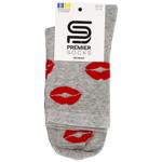 Premier Socks Lips Women's Classic Socks s.23-25 Light Grey