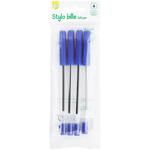 Auchan Ballpoint Pens Blue 4pcs