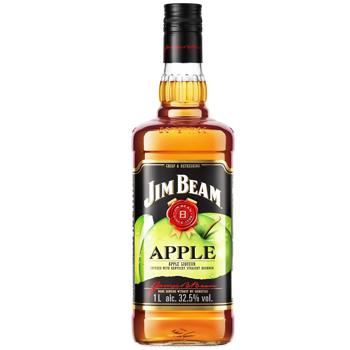 Лікер Jim Beam Apple 32,5% 1л - купити, ціни на МегаМаркет - фото 1