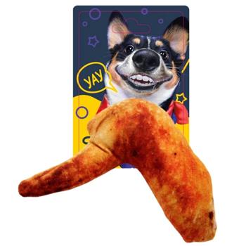 Іграшка для собак DGT-Pets Куряче крило з пищалкою 9х9х20см