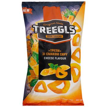 Снеки кукурудзяні Treegls зі смаком сиру 150г
