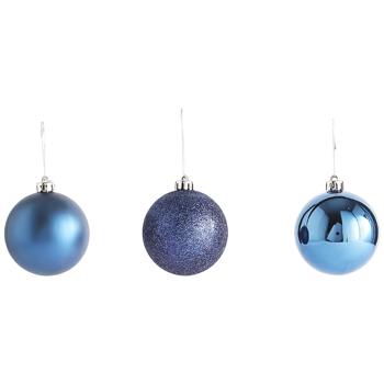 Actuel Blue Christmas Ball 8cm in Assortment - buy, prices for Auchan - photo 5