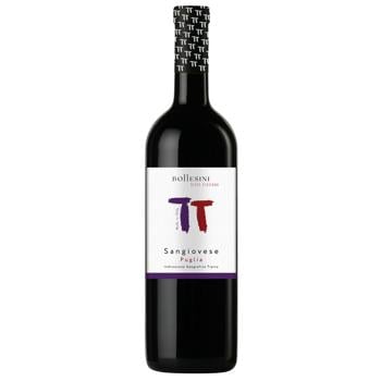 Вино Bottesini Sangiovese Puglia IGT красное сухое 12% 0,75л - купить, цены на Чудо Маркет - фото 1