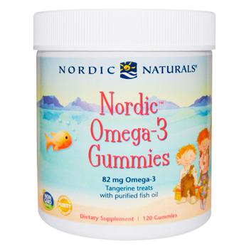 Риб'ячий жир для дітей (мандарин), Omega-3 Gummies, Nordic Naturals, 120 желе - купить, цены на Biotus - фото 1