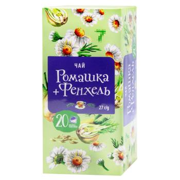 Чай травяной 7 Ромашка + Фенхель 20шт - купить, цены на КОСМОС - фото 1