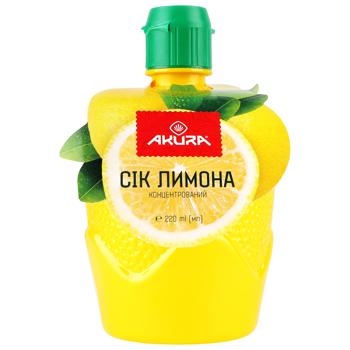 Сок лимонный Akura концентрированный 220мл - купить, цены на Эпицентр FOOD - фото 1