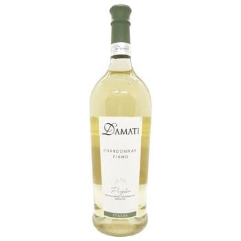 Вино D'Amati Chardonnay Fiano Puglia сухое белое 12,5% 1л - купить, цены на - фото 1