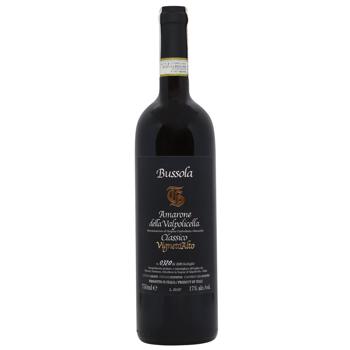 Вино Bussola Amarone della Valpolicella Classico Vigneto красное полусухое 17% 0,75л - купить, цены на WINETIME - фото 1