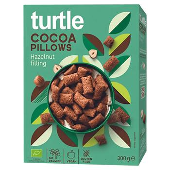 Turtle Organic Cocoa Pillows with Hazelnut Filling 300g - buy, prices for COSMOS - photo 1