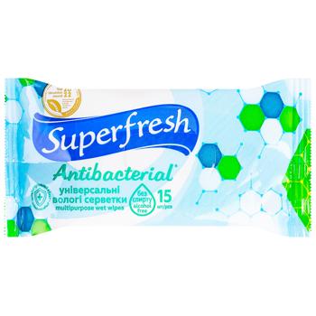 Superfresh Antibacterial Wet Wipes 15pcs