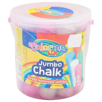 Colorino Jumbo Colored Chalk 12pcs - buy, prices for - photo 4