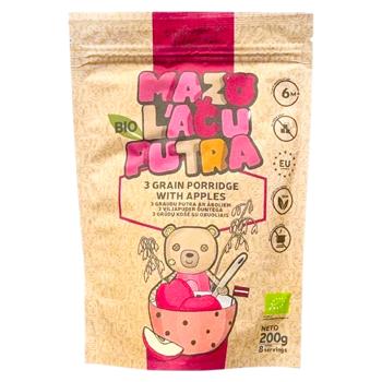 Каша Mazo Lacu вівсяно-гречано-пшоняна з яблуком органічна 200г - купить, цены на Grono - фото 1