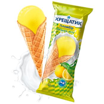 Морозиво Хрещатик зі смаком лимону та юзу 90г