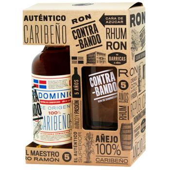 Ром Luis Caballero Contrabando 38% 0,7л + келих - купити, ціни на WINETIME - фото 1