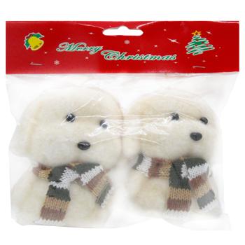 Dog Cream Christmas Tree Decorations 2pcs 10*8cm - buy, prices for COSMOS - photo 1
