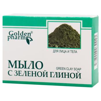 Мило тверде Golden Pharm з зеленою глиною 70г - купити, ціни на - фото 1