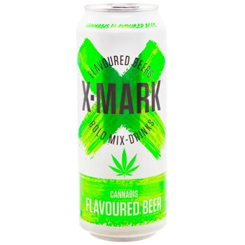 Пиво X-mark Flavoured Beer Cannabis світле фільтроване 5% 0,5л - купити, ціни на WINETIME - фото 1
