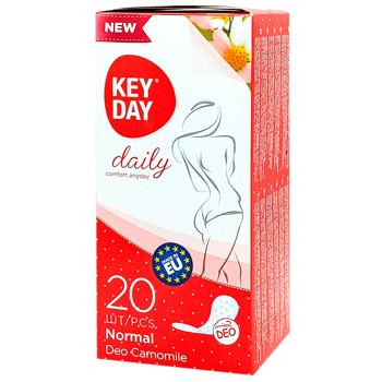 Key Day Daily Chamomile Panty Liners 20pcs - buy, prices for Chudo Market - photo 1