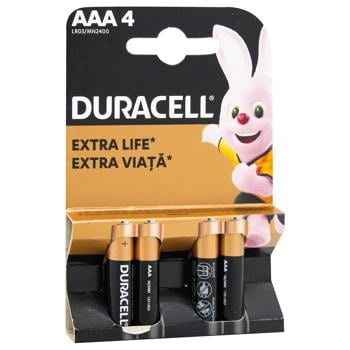 Батарейка Duracell Basic лужна AAA LR03 4шт - купити, ціни на METRO - фото 3