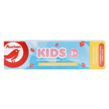 Auchan Toothpaste for Children from 2 years with Strawberry Flavor 50ml - buy, prices for Auchan - photo 2