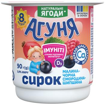 Творожок Агуня Иммунити Малина-черная смородина-шиповник 3,9% 90г - купить, цены на КОСМОС - фото 3