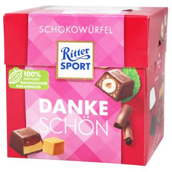 Конфеты Ritter Sport Schokowürfel Dankeschön! ассорти 176г - купить, цены на КОСМОС - фото 1