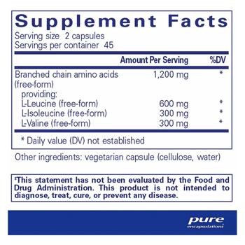 Аминокислоты Pure Encapsulations BCAA 90 капсул - купить, цены на - фото 3