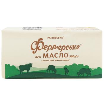 Ratnivske Fermerske Sweet Cream Butter 82% 500g - buy, prices for Auchan - photo 2