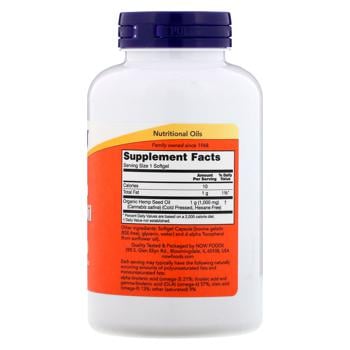 Now Foods Hemp Seed Oil 1000mg 120 softgels - buy, prices for Biotus - photo 2