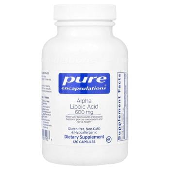 Альфа-липоевая кислота Pure Encapsulations 600мг 120 капсул