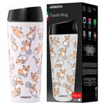 Ardesto Coffee Time Corgi Gray Thermo Mug 450ml