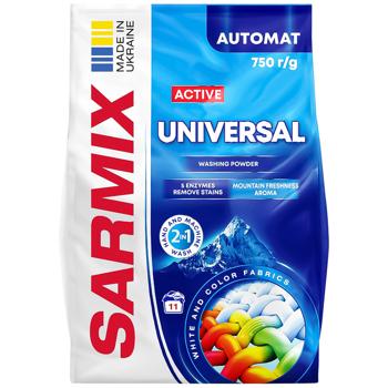 Стиральный порошок Sarmix Active Universal 750г - купить, цены на Идеал - фото 1