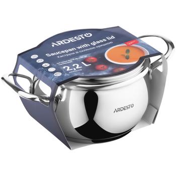 Ardesto Gemini Liguria Saucepan with Glass Lid 2.2l - buy, prices for - photo 1